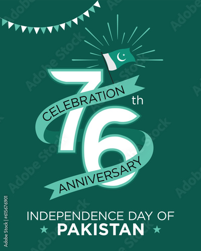 76th Anniversary of Pakistan Independence Day Logo Vector Background, Happy Independence Day, 14th August 2023. #independence #pakistan #14August