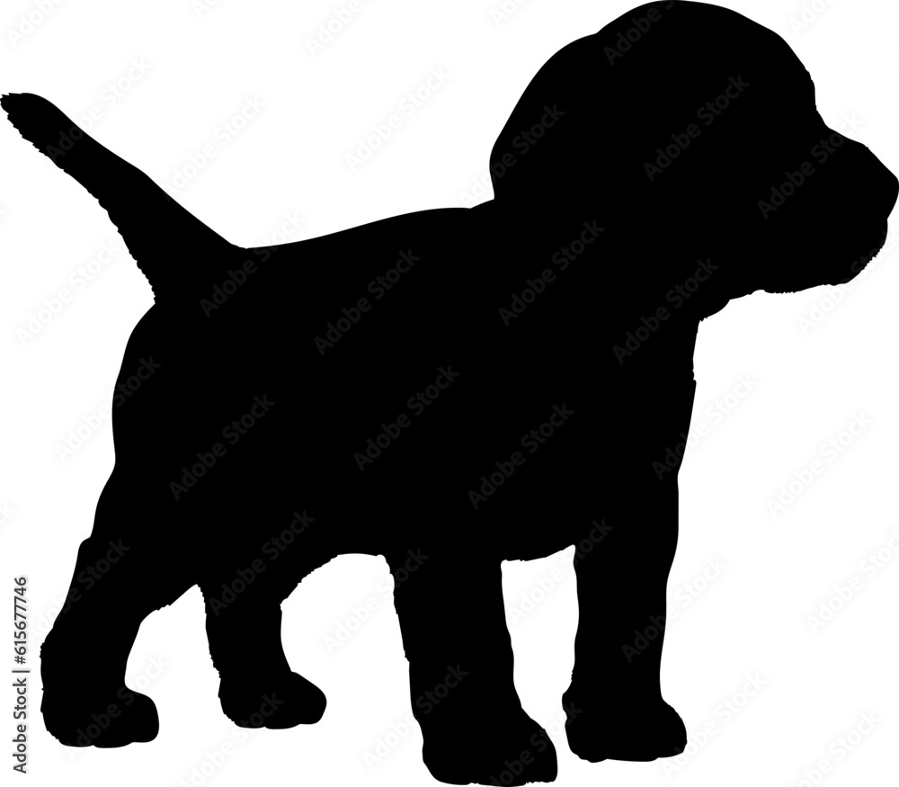 Beagle Dog puppies silhouette. Baby dog silhouette. Puppy