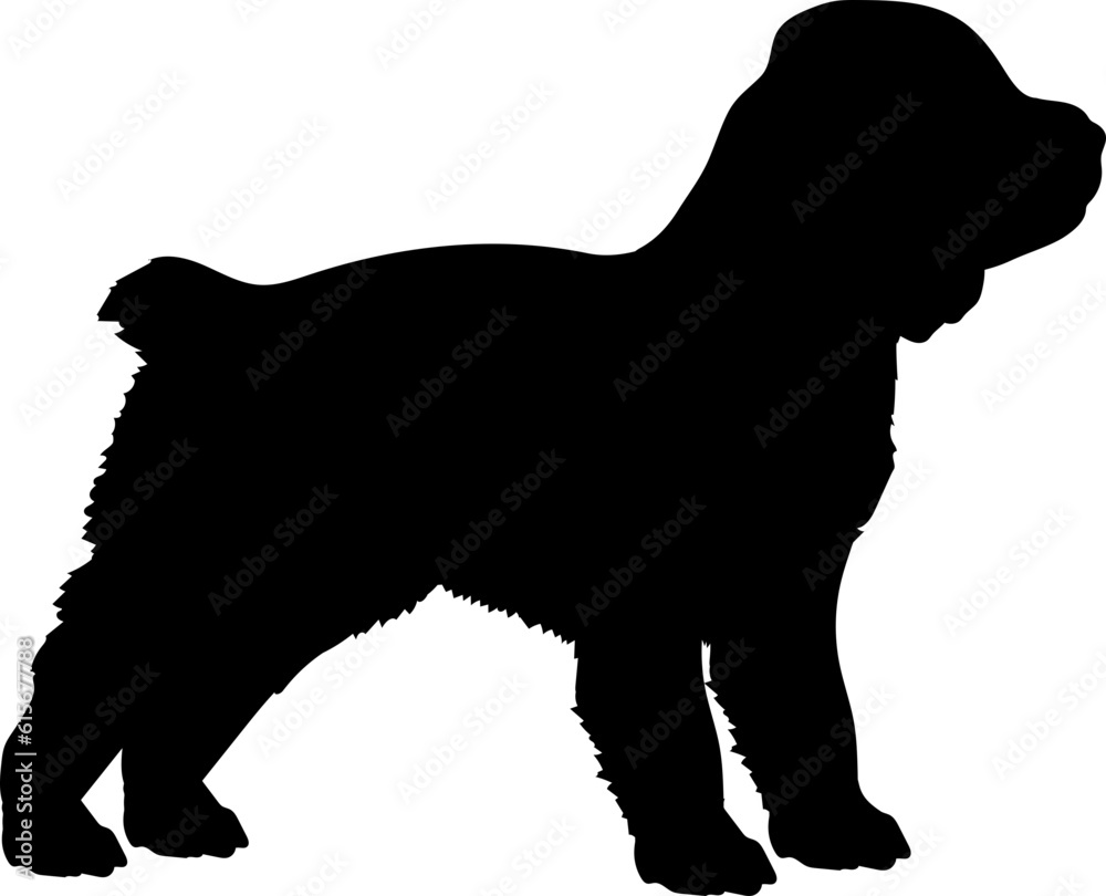 Brittany Dog puppies silhouette. Baby dog silhouette. Puppy