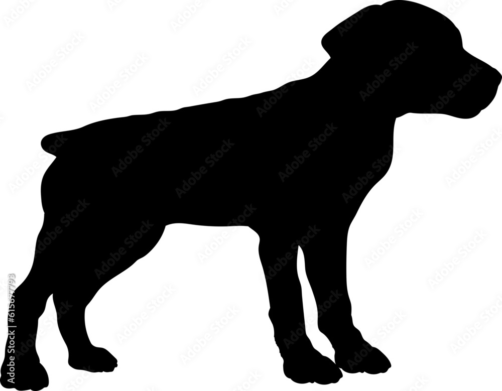 Dog puppies silhouette. Baby dog silhouette. Puppy