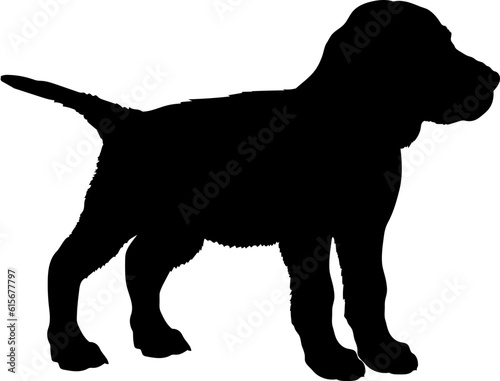 Gordon Setter Dog puppies silhouette. Baby dog silhouette. Puppy