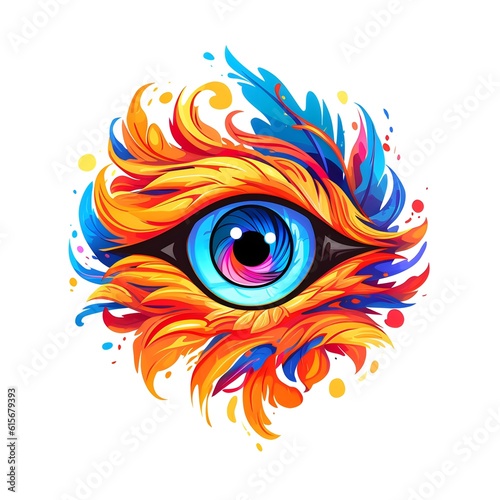 Wallpaper Mural Colorful eye illustration Torontodigital.ca