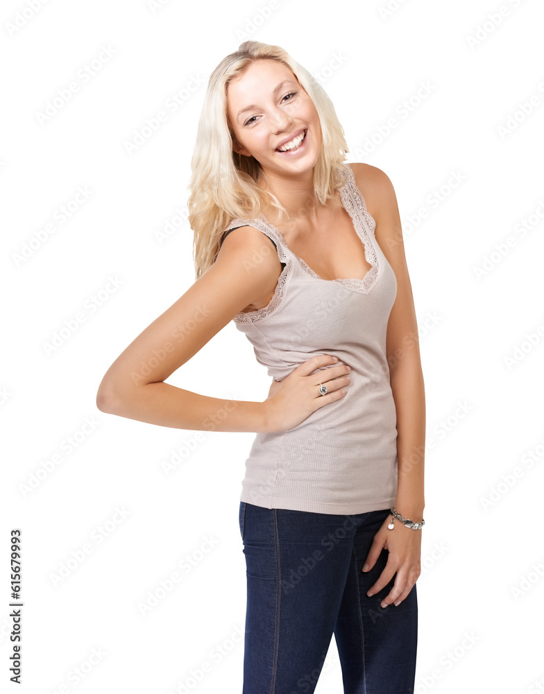 Happy, fashion and portrait of woman on transparent background for cool, casual and elegant style. Happiness, smile and pride with female person isolated on png for confidence, natural and beauty Happy, fashion and portrait of woman on transparent background for cool, casual and elegant style. Happiness, smile and pride with female person isolated on png for confidence, natural and beauty