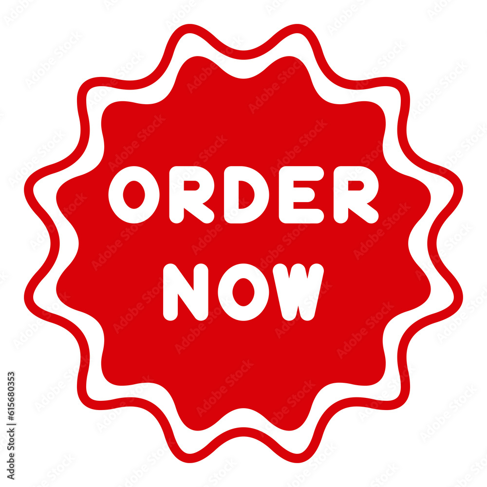 Cartoon Order Now Banner Ilustration. Cartoon Order Now Banner Ilustration.