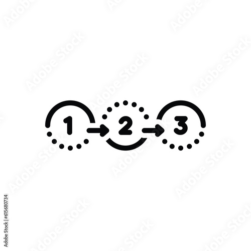 Black line icon for process 