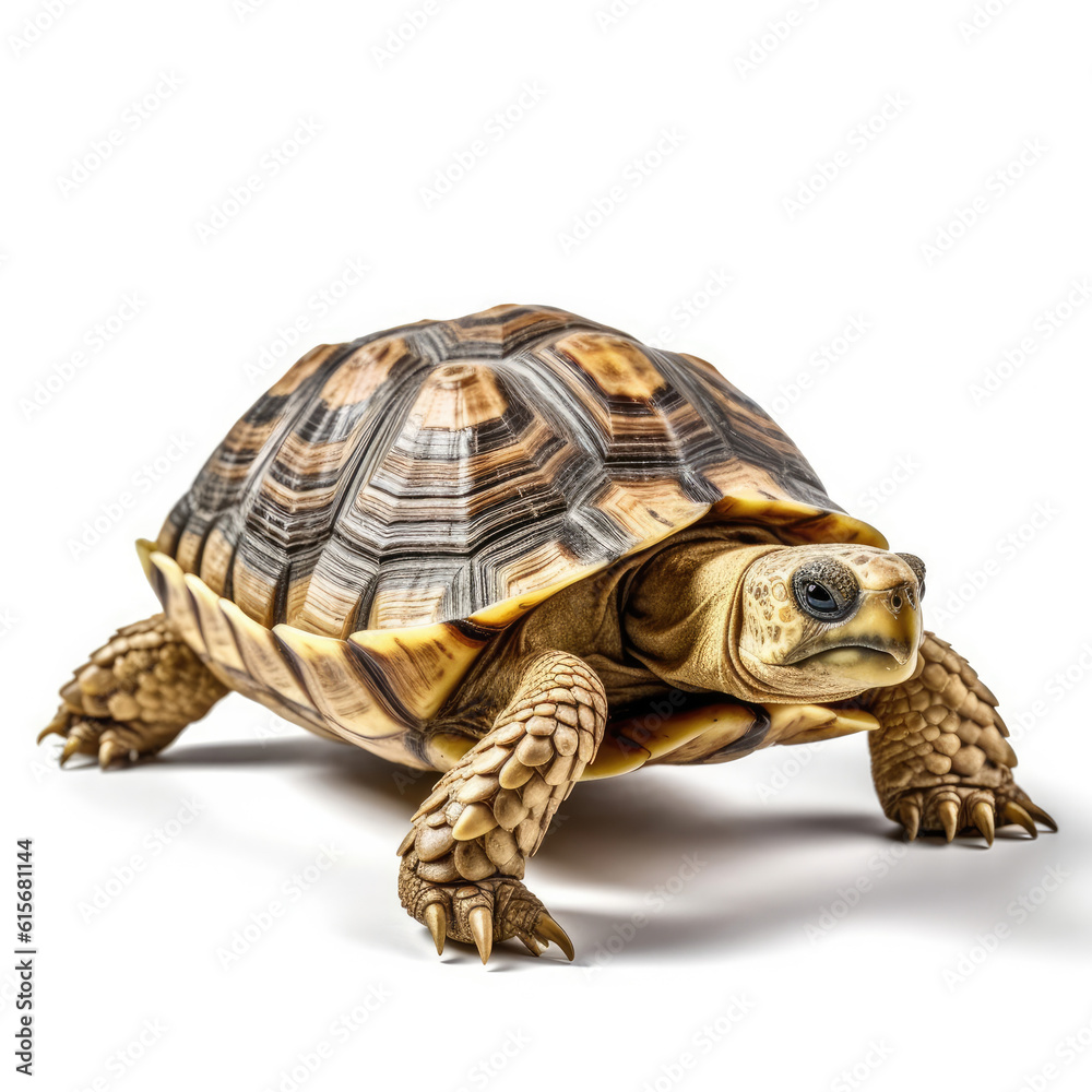 A Tortoise (Testudo hermanni) flipped onto its shell
