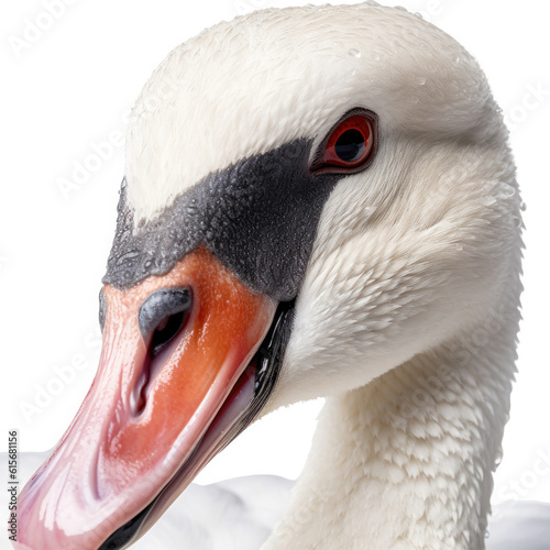 Closeup of a Mute Swan's (Cygnus olor) face
