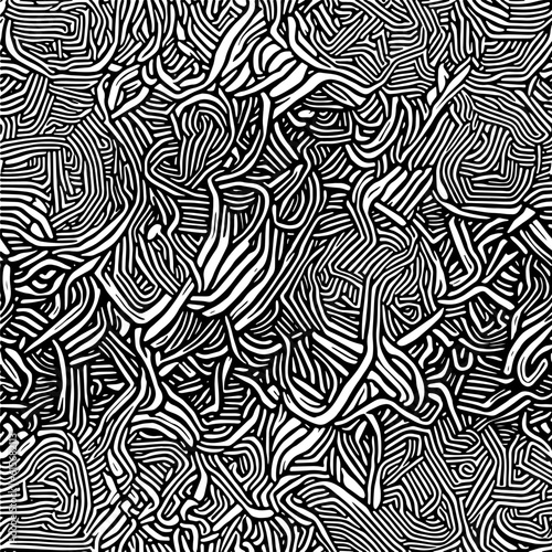 A doodle abstract pattern. Irregular scribble line art pattern