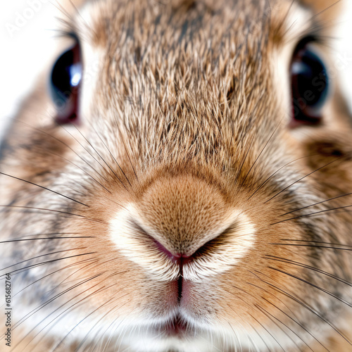 Closeup of a European Rabbit's (Oryctolagus cuniculus) face