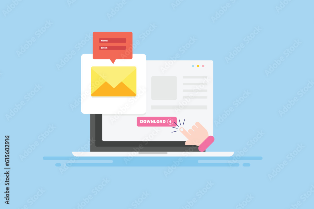 Person proving contact information in form, email capture, lead generation software for digital marketing strategy. Collect email address with pop up, vector illustration. Person proving contact information in form, email capture, lead generation software for digital marketing strategy. Collect email address with pop up, vector illustration.