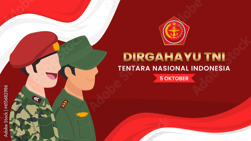 Indonesian army day banner