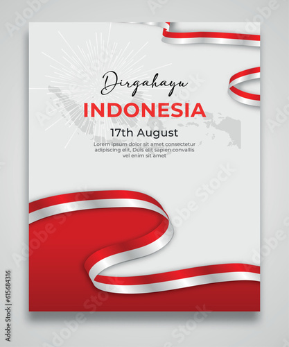 indonesia independence day poster template