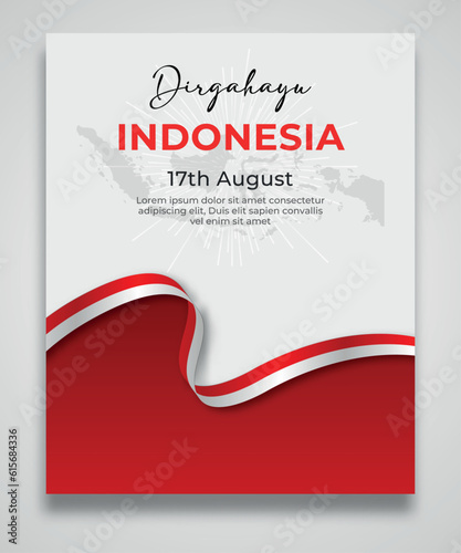 indonesia independence day poster template