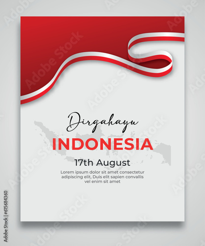 indonesia independence day poster template