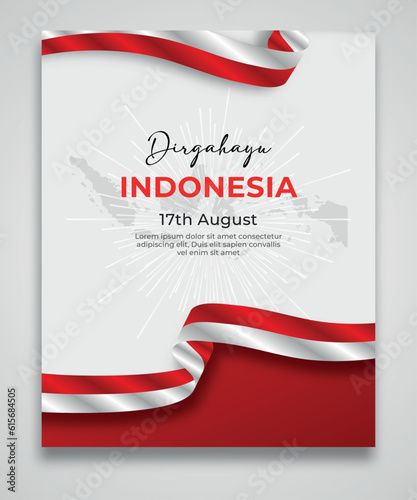 indonesia independence day poster template