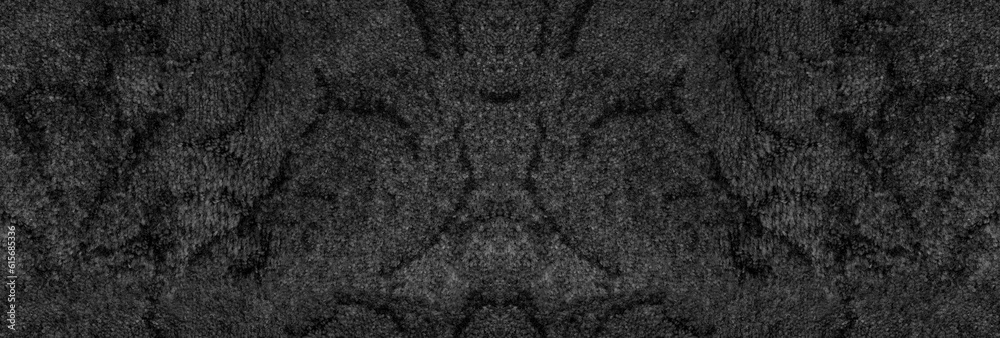 Fototapeta premium Seamless black and white carpet rug texture background from above