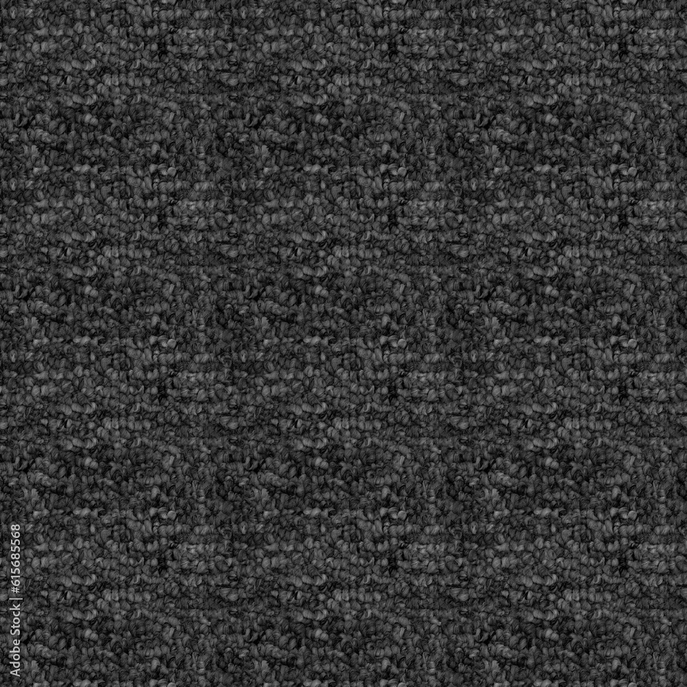 Fototapeta premium Seamless black and white carpet rug texture background from above