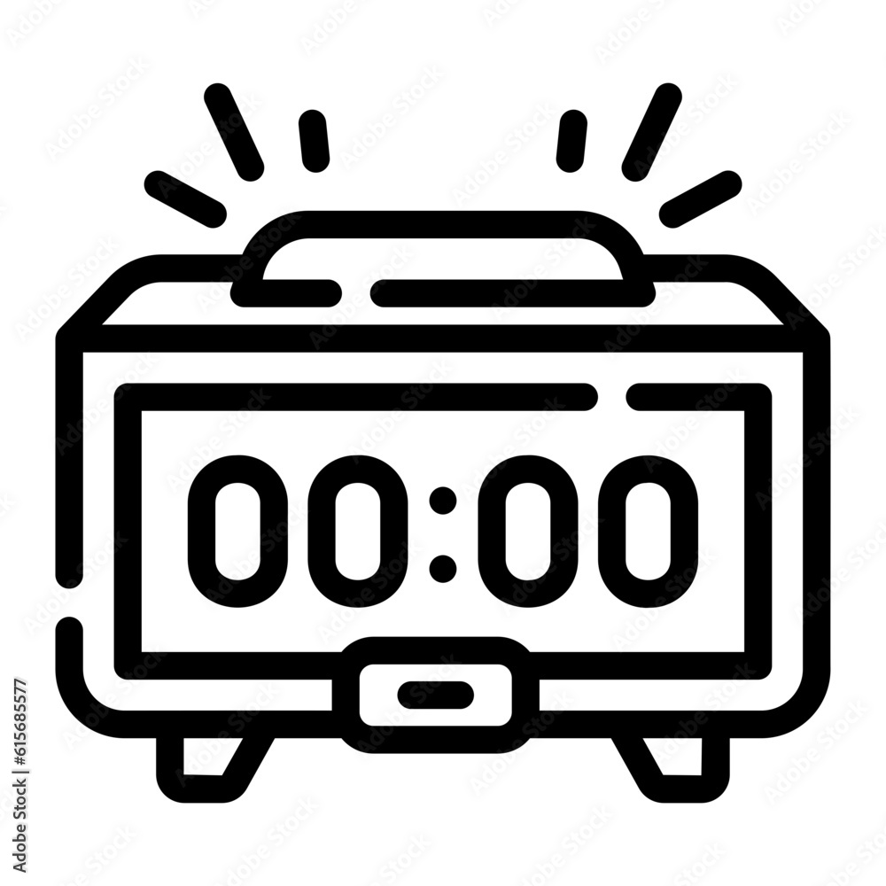digital clock Line Icon