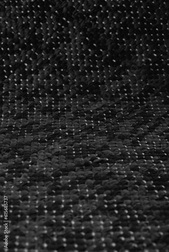 Seamless black and white carpet rug texture background from above