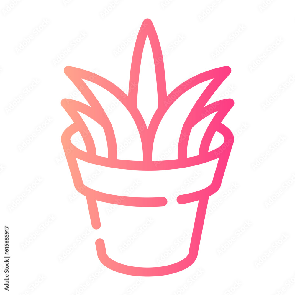 plant Line Gradient Icon plant Line Gradient Icon