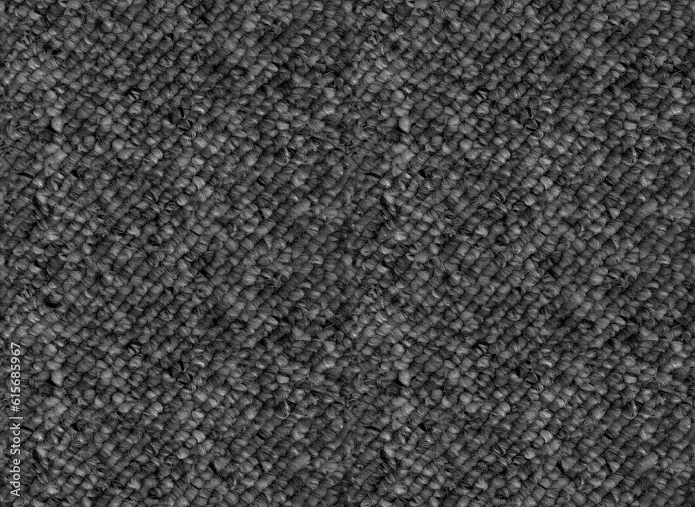 Fototapeta premium Seamless black and white carpet rug texture background from above