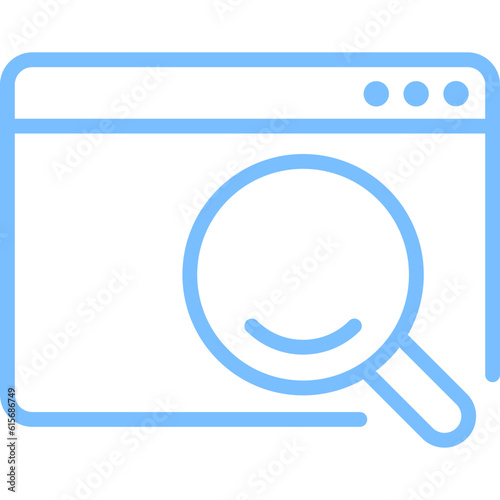 searching palette outline icon