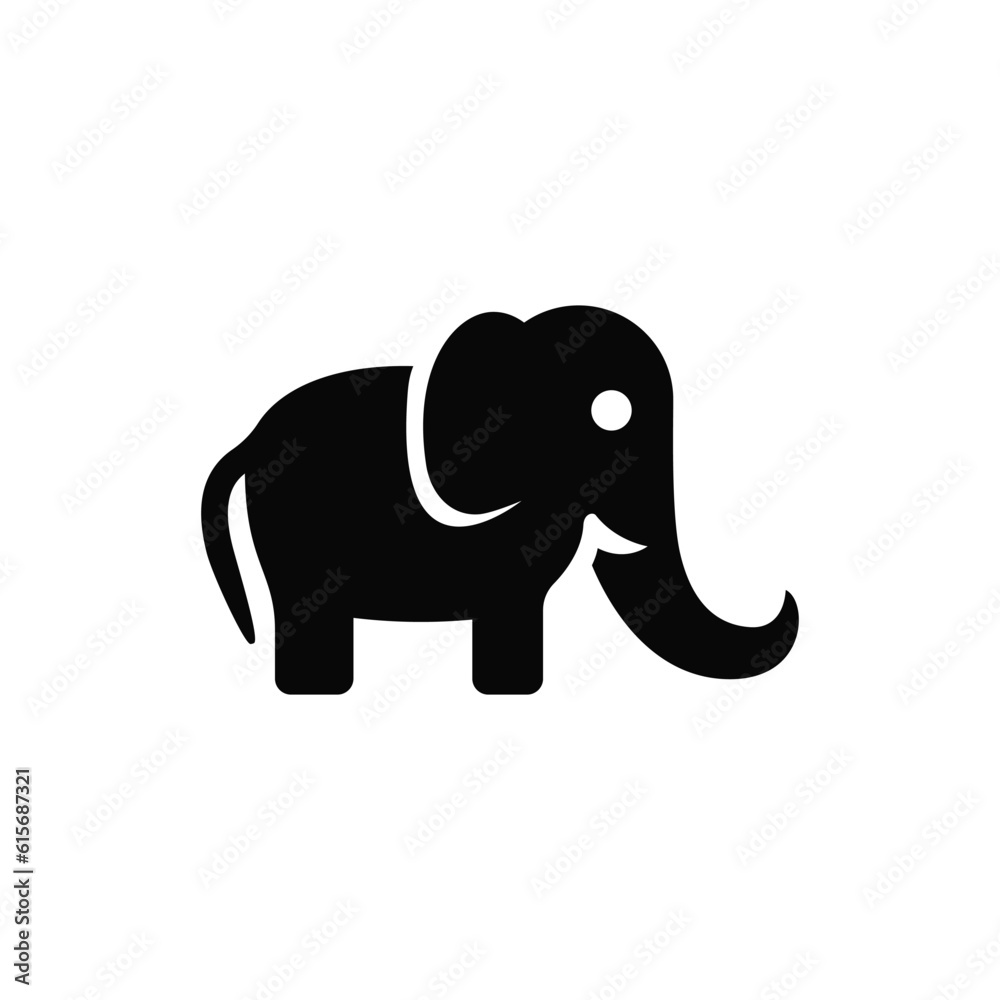Fototapeta premium Funny elephant icon vector art, graphics