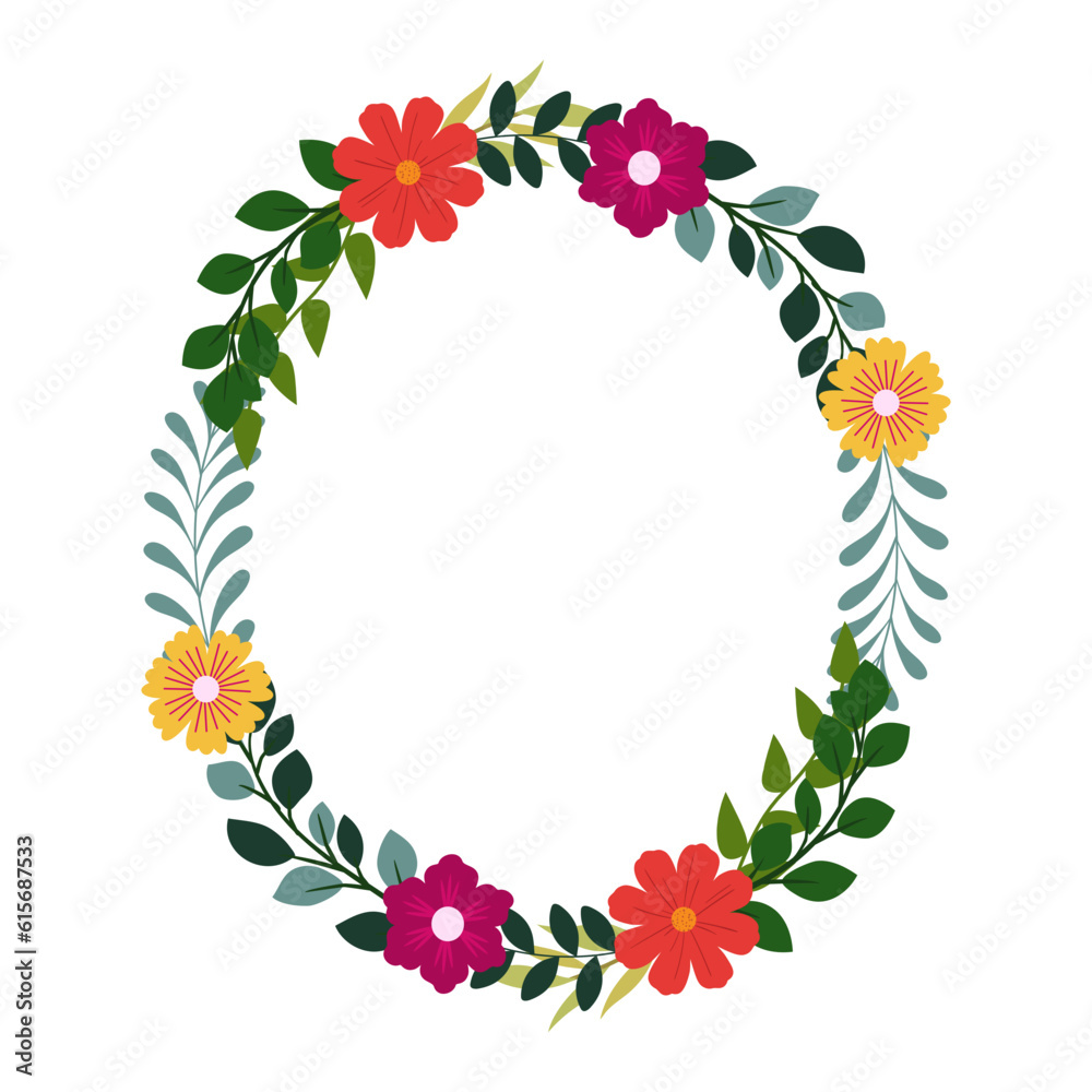 Flower Frame Illustration Flower Frame Illustration