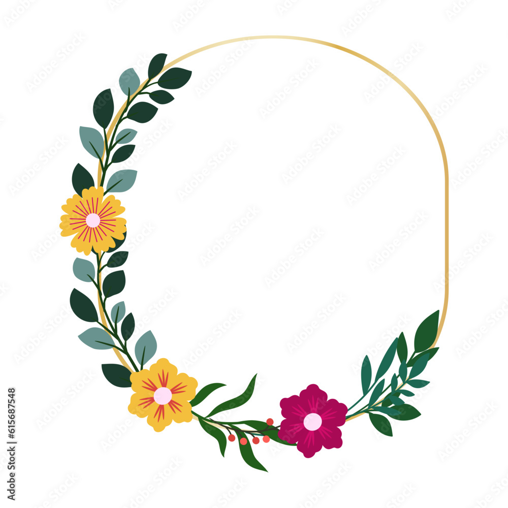 Flower Frame Illustration Flower Frame Illustration