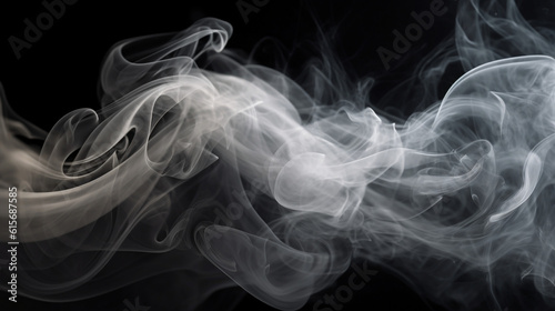 smoke on black background, Generative AI