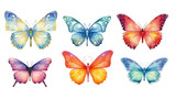 set of butterflies. Generative Ai. 
