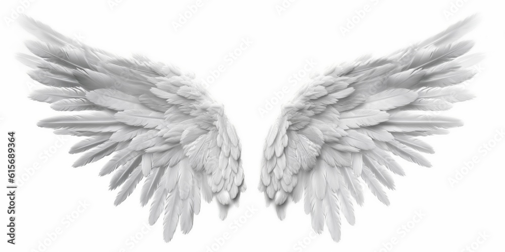 Fototapeta premium white wings isolated on a white background