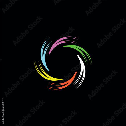Colorful circle vector logo design