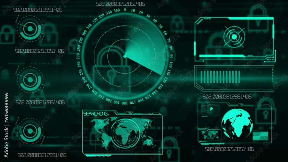 HUD The world digital data cyber technology background. Futuristic user interface . e_38 HUD The world digital data cyber technology background. Futuristic user interface . e_38