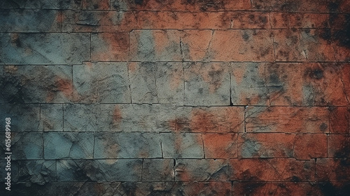 texture of an old wall covered with rust stains and dirt. Generative Ai. 