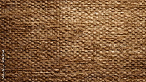 closeup of burlap texture. Generative Ai. 
