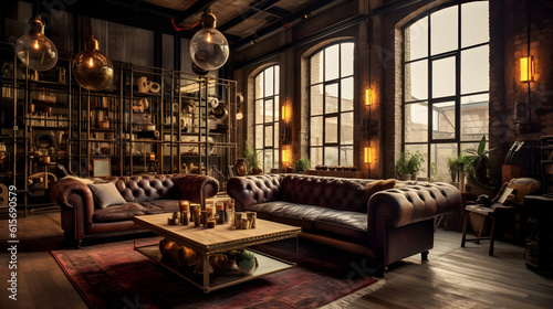 old fashioned interior with antique furniture and decoration © Mr.Maclroy