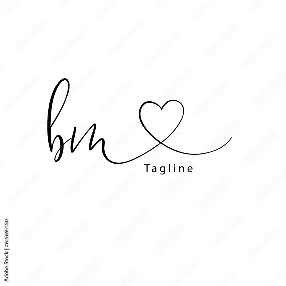 Initial wedding monogram logo template Initial wedding monogram logo template