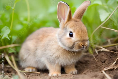 baby rabbit in the garden © sam