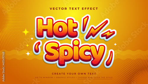 Hot Spicy Red Orange 3D editable text effect, suitable for promotion, product, headline