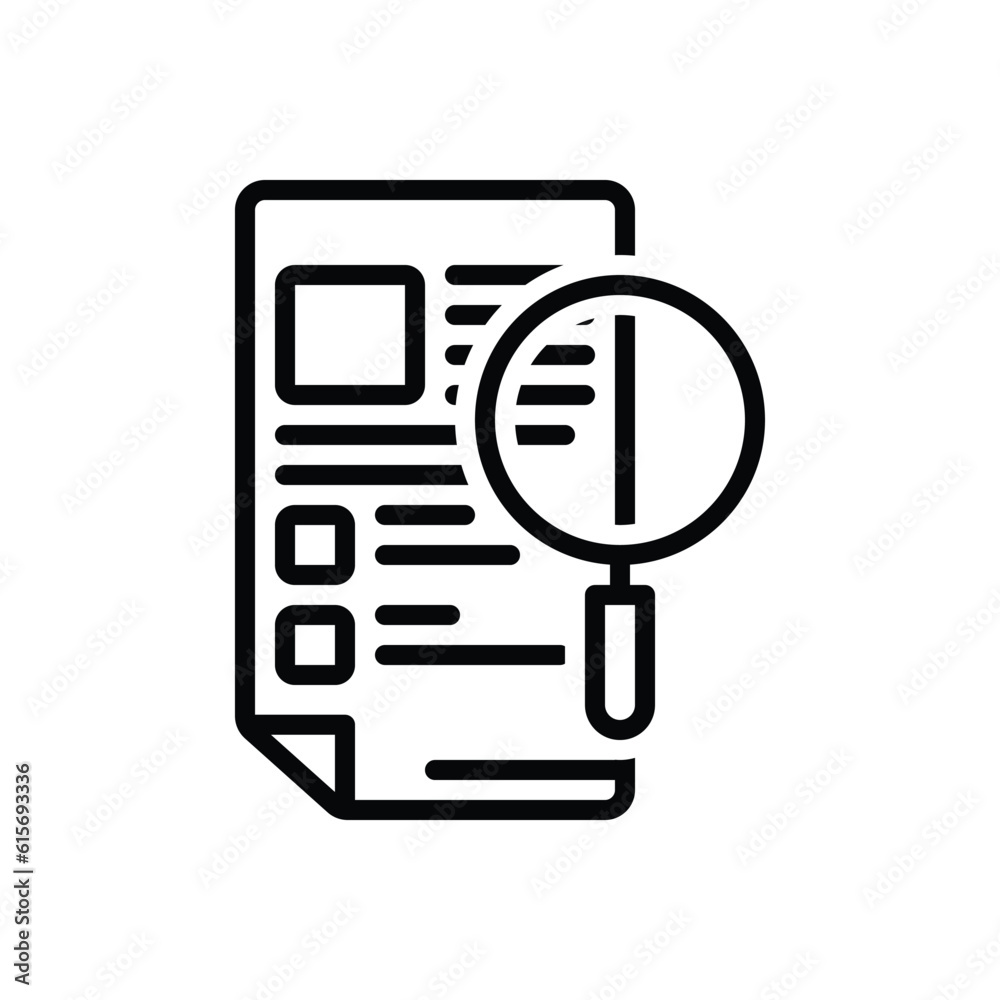 Black line icon for observation Black line icon for observation