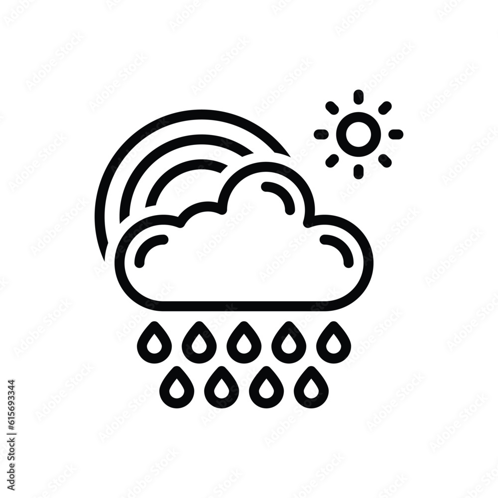 Black line icon for precipitation Black line icon for precipitation