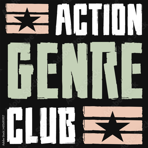 T-Shirt Design - Action Genre Club