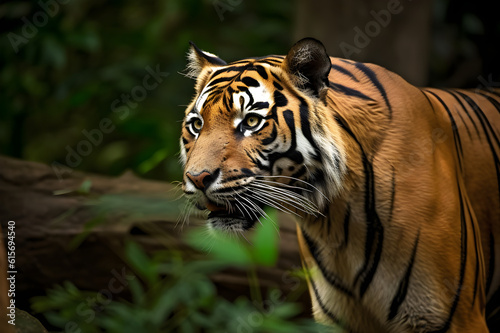 portrait of a sunda tiger