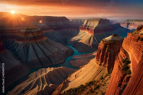 grand canyon sunset AI GENERATED