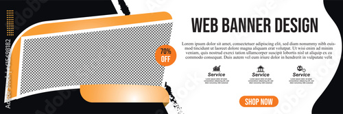 Black and allow color web banner template