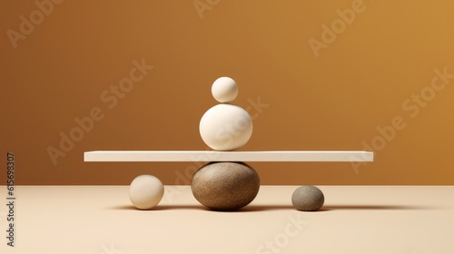 Mental Harmony: Embracing Balance and Wellbeing in Minimalistic Form | generative ai