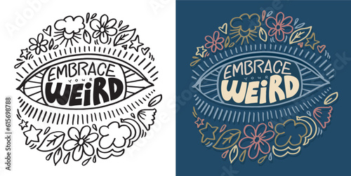 Beautiful hand drawn doodle lettering postcard, t-shirt design, tee art, mug print. Clothes print art.