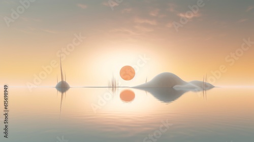 Whispering Tranquility: Minimalistic Visuals for Peaceful Mindscapes | generative ai