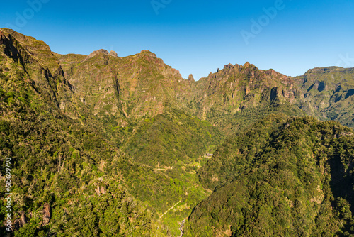 View from famous Balcoes viewpoint near Ribeiro Frio in Madeira photo